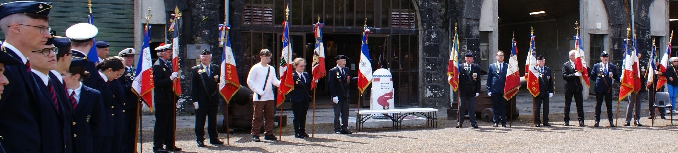 Cérémonie 18 mai 2024 - drapeau d'Alain BODIVIT des « combattants, résistants volontaire du Finistère »